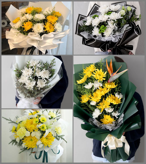 山东莱芜莱城区高庄街道槲林前村白事花束代送
